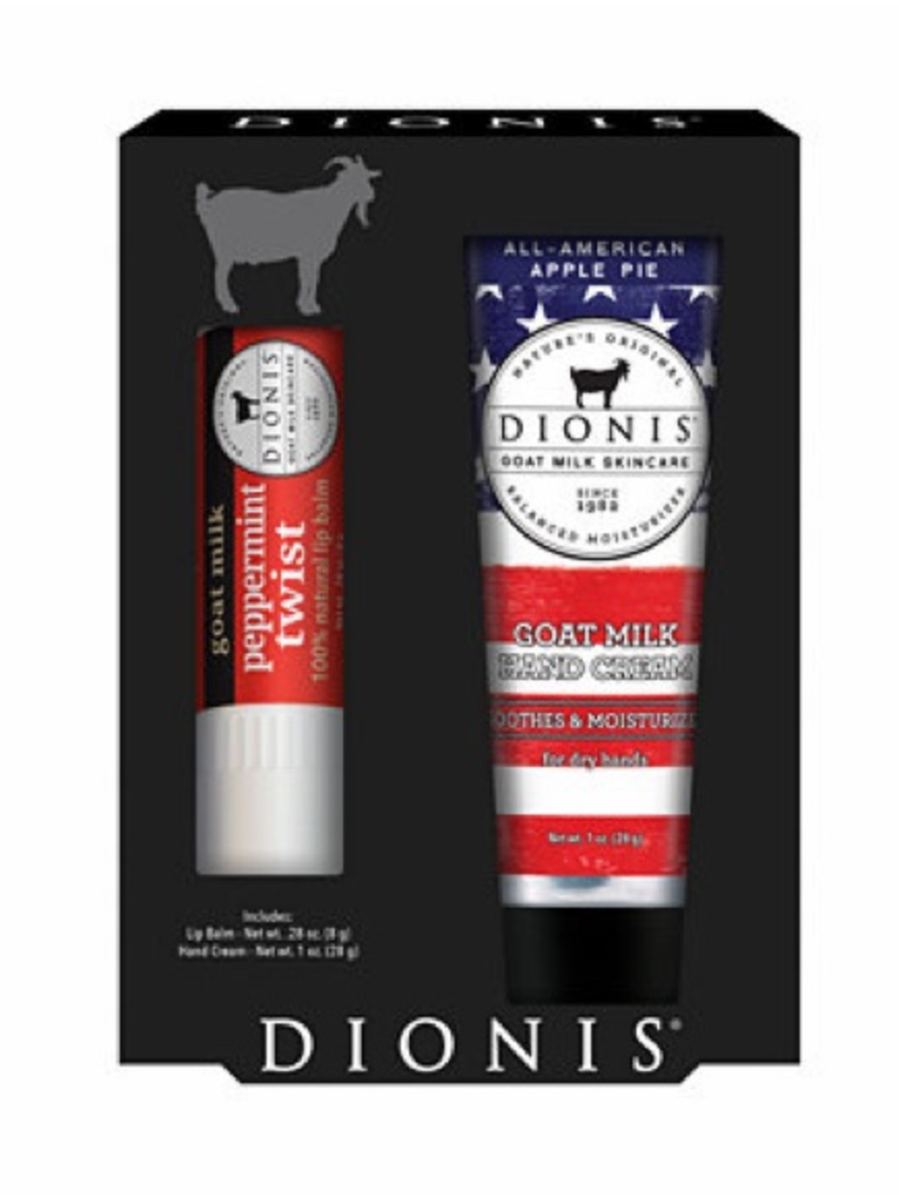 NIB Dionis Goat Milk Hand Cream and. lip Balm Set